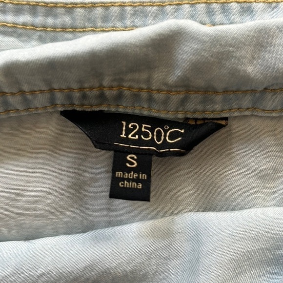 1250C Light Blue Wrap Skirt - Picture 7 of 8